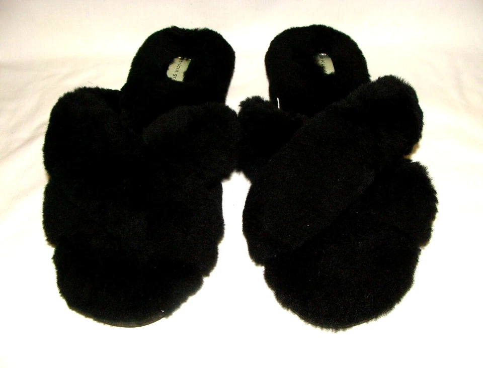 Patricia Green Mt. Hood Genuine Black Shearling Slippers!  Size 10 NWOT!  $89.00 - Image 1 of 4