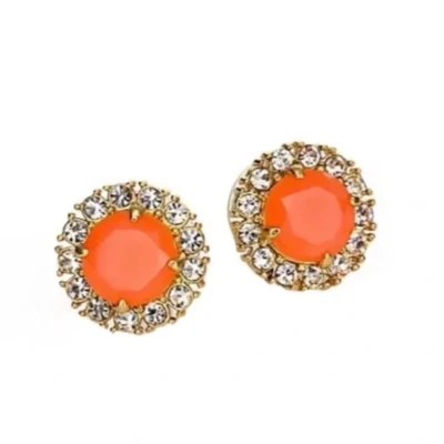 Aretes Kate Spade Secret Garden Pavé en Naranja Nuevos con Etiquetas y Bolsa de Almacenamiento Foto 1 de 4