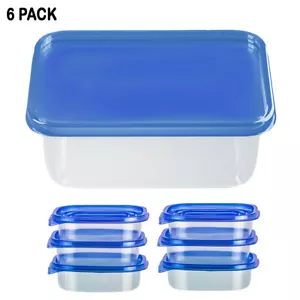 6PK Food Storage BPA Free Plastic Container Meal Prep Freezer Microwave Reusable - Picture 1 of 1