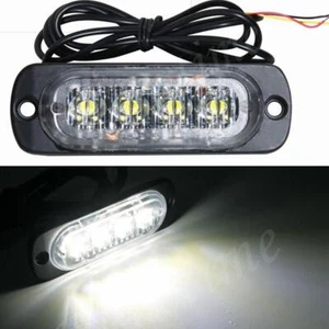 Barra de luz estroboscópica blanca 4LED 4W para automóvil camión de emergencia baliza de peligro - Imagen 1 de 10