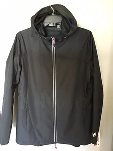 New Balance Windbreaker Hooded Jacket Full Zip Women's Size XL Black NWT E2 - Picture 1 of 11