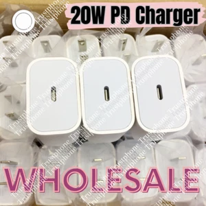 Wholesale 20W Type USB-C Fast Charger Adapter For iPhone 16 15 14 13 12 11ProMax - Picture 1 of 24