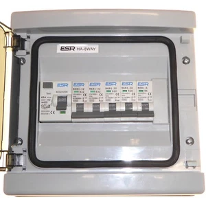 Consumer Unit 63 Amp 30mA RCD 5x MCB 6A 20A 32A Circuit Breaker Weatherproof - Picture 1 of 4
