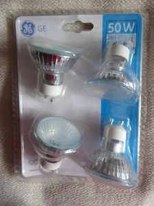PACK OF 4 .....GE 50W GU 10 240 V Bulbs ......new and sealed - Picture 1 of 2