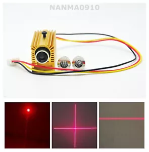 Modulo laser rosso regolabile punto/linea/croce 650 nm 5 mw con TTL 0-15 kHz e dissipatore di calore - Foto 1 di 9