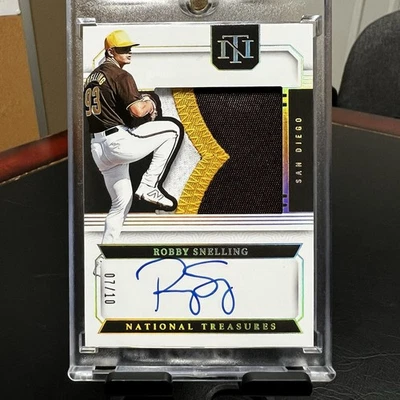 2024 Panini National Treasures -  Robby Snelling  Sick 3 Color Patch Auto /10 - Image 1 of 3