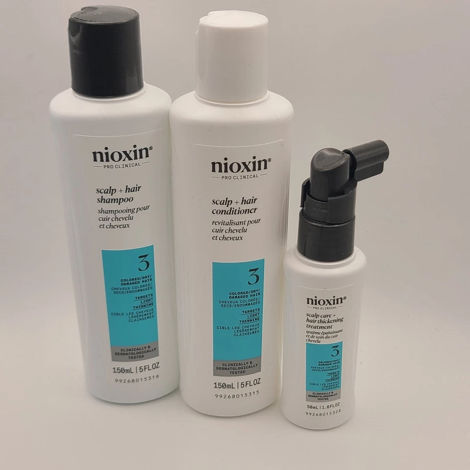 Nioxin System 3 Colored /Dry / Damaged - (Targets Light Thinning Hair) -