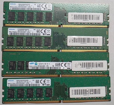 SAMSUNG M391A2K43BB1-CRCQ 16GB DDR4 2400MHz ECC RAM 2Rx8 PC4-2400T-EE1-11 4 PIEZAS Foto 1 de 3