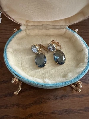 J Crew синий подвеской серьги преобразованы в зажим ONS - Изображение 1 из 4