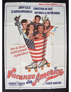 Manifesto Vacanze En América Di Natale Edwige Fenech Christian De Sica C A32 - Imagen 1 de 1