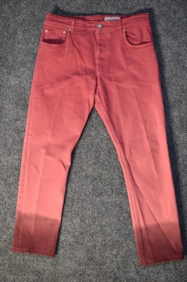 Jeans Alexander McQueen Denim Rosa Botón Sumergido Mosca Talla 30x27 Italia Foto 1 de 4