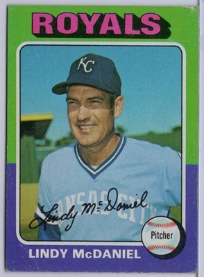 1975 Topps #652 Lindy McDaniel em excelente estado Royals - Imagem 1 de 2