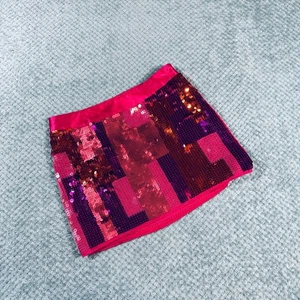 Mini lentejuelas vintage retro y2k rosa/púrpura tiro bajo ultra micro mini ibiza 6 - Imagen 1 de 6