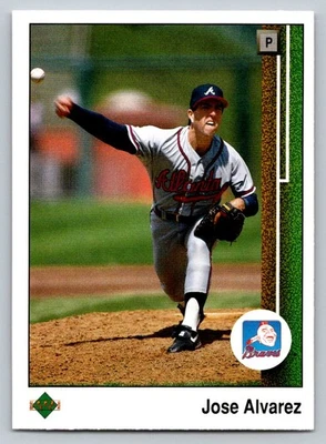 1989 Upper Deck #734 Jose Alvarez Atlanta Braves - Image 1 of 2