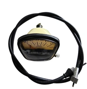 Lambretta 0-120KM/H schwarz Tacho - GP LI SX italienisches Gewinde Kabel + Birne - Bild 1 von 7