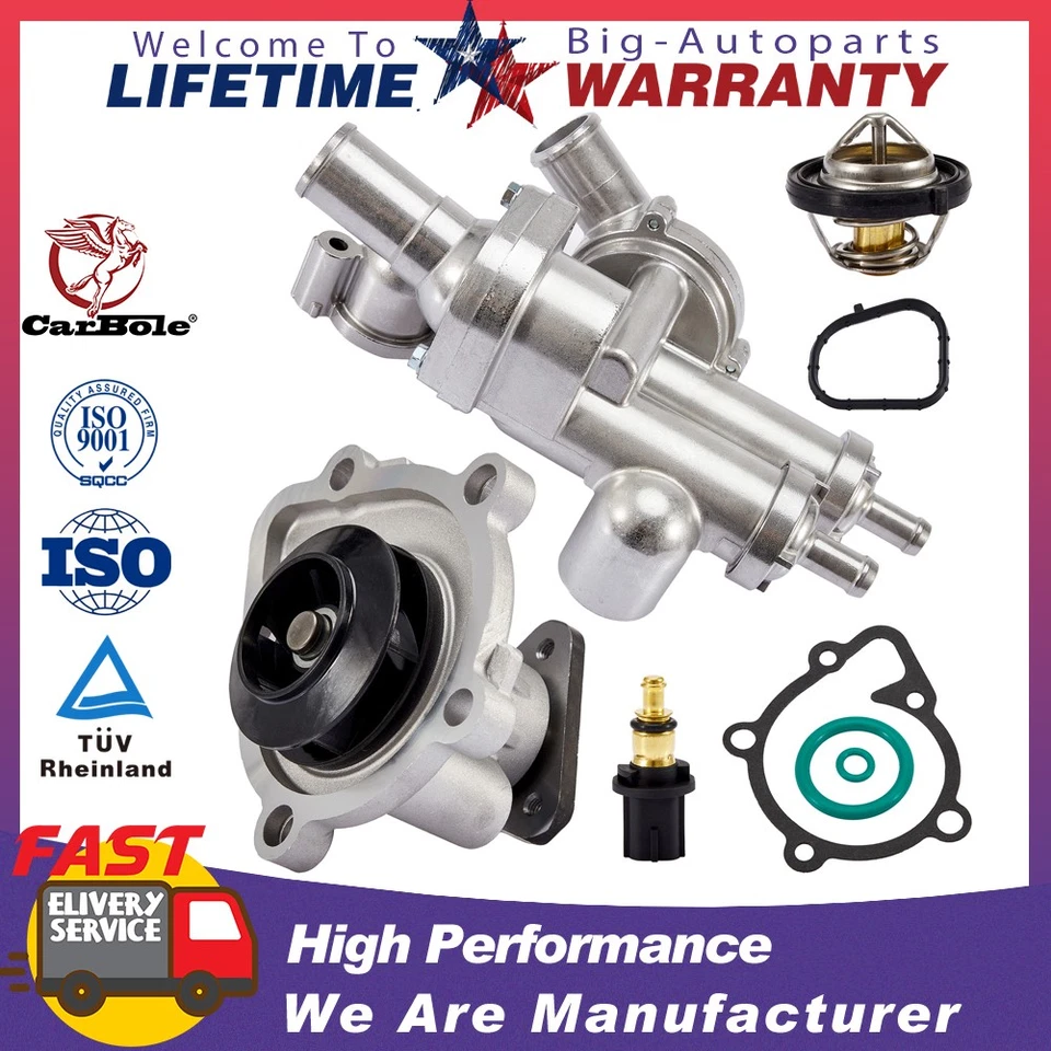 Water Pump+Aluminum Thermostat Housing Assembly For Chrysler 200 Dodge Jeep 2.4L - Image 1 of 4