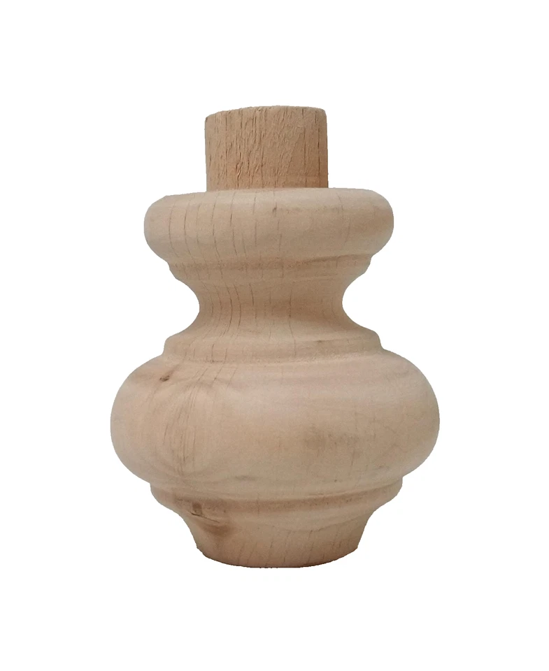 PIEDE PIEDINO IN LEGNO GREZZO NATURALE H. MM 65 X Ø 62 CON SPINA H. MM 10 X Ø 20 - Immagine 1 di 4