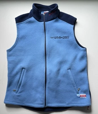Chaleco polar de colección de los Juegos Olímpicos de Invierno 2002 para hombre L cremallera completa Salt Lake City Roots camisa Foto 1 de 4