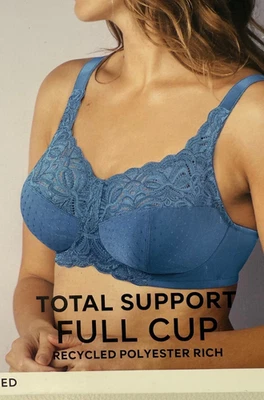 MARKS & SPENCER BNIB M&S Total Support non wired non padded blue bra