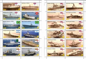 Stamp sheets complete Worlds Aircraft Carriers WWII 2018 Transnistria issue (2) - Picture 1 of 1