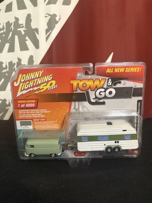 Johnny Lightning Tow & Go 1: 64 1965 大众 2 型带房屋拖车  — 第 1/2 张图片