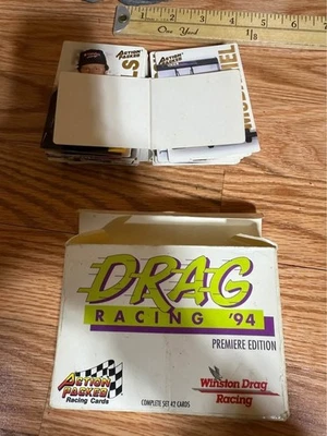 1994 Action Packed Drag Racing Premiere Edition 42 Card Set Sealed New - Image 1 of 4