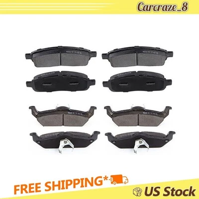 Conjunto de pastilhas de freio dianteiro traseiro para Ford Lobo 4.6L 2003 2004 2005 2006 2007 2008 2009 - Imagem 1 de 4