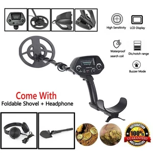 Metal Detector 7.8" Coil Gold Digger Hunter Deep Sensitive Pala + Cuffie Kit T9 - Imagen 1 de 10