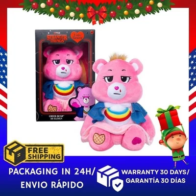 Netflix Care Bears x Stranger Things Cheer Bear as Eleven 12" PLUSH NEW IN BOX.