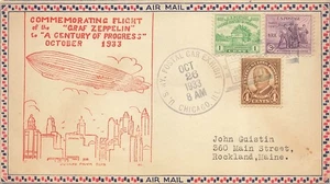 GRAF ZEPPELIN VISIT TO CENTURY OF PROGRESS 1933 - Chicago Cover Club - Picture 1 of 1