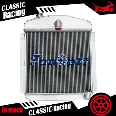 4Row Radiator For 47-1949 Plymouth P15 Deluxe Chrysler Windsor Saratoga 3.6L l6 Foto 1 de 4