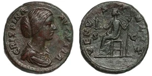 Ancient Roman Imperial Coin Crispina AD 178-191 Æ Dupondius Rome Mint Venus - Picture 1 of 3