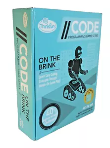 ThinkFun On The Brink Coding Game - STEM Robot Logic Puzzle (40 Lvls) - Picture 1 of 6