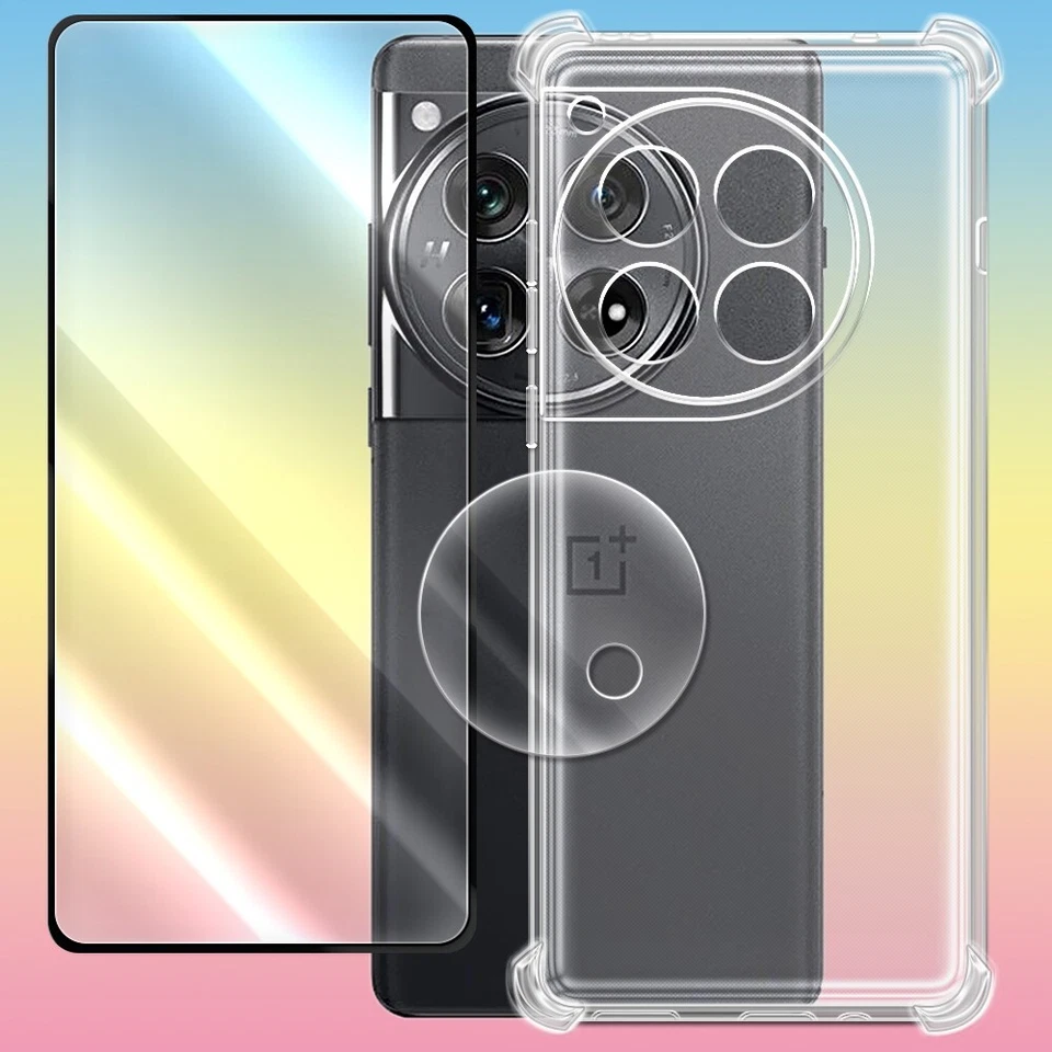 For OnePlus 12 Crystal Clear Screen Protector Film&Lens Protector&TPU Case phone - Image 1 of 1