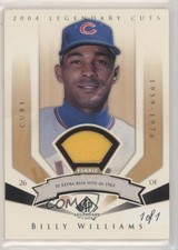 2004 SP Legendary Cuts Significant Fact Materials 1/1 Billy Williams #9 HOF h8k