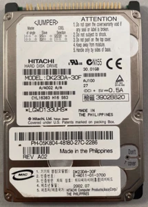 TESTED Hitachi DK23DA-30F 30GB IDE 2.5" 9.5mm HDD - Wiped - Picture 1 of 3