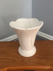 Vintage Haeger White Matte Vase From Restoration Hardware 8” Tall - Picture 1 of 3