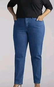 Jeans Plus Size Lee Elastic Waist Jeans 22W Pepper Stone Blue Nwt New Stretch - Picture 1 of 5