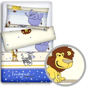 BABY BEDDING FIT JUNIOR BED 150x120cm DUVET COVER Safari Blue - Picture 1 of 1