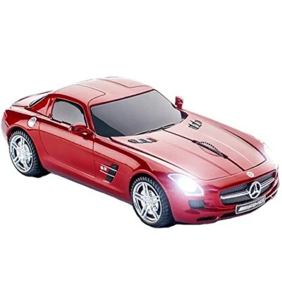 Mouse auto Mercedes SLS AMG Click mouse wireless rosso zaffiro NUOVO - Immagine 1 di 3