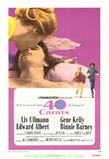 40 CARATS MOVIE POSTER GENE KELLY LIV ULLMAN 2 Folded 27x41 One Sheets