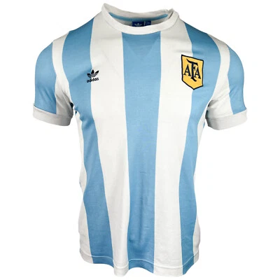 Adidas Argentinien Trikot Retro T-Shirt AFA 80er Style #10 Fussball 2013 Gr.M - Bild 1 von 4