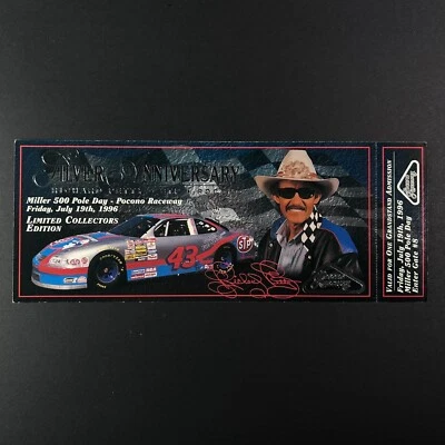 1996 Richard Petty STP Silver Anniversary Ticket Stub – Pocono Pole Day - Image 1 of 4