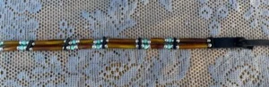 Western Decor Cowboy/Cowgirl Natural Brown Bone & Beaded HAT BAND - Picture 1 of 3