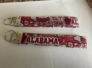 2 Unique Handmade Wristlet Fashion Keychain Straps Alabama - Picture 1 of 3