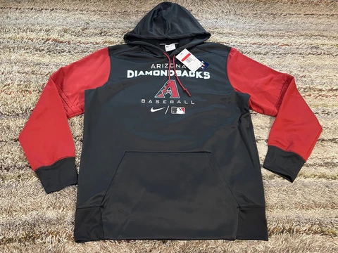 Nike Therma-Fit MLB Arizona Diamondbacks Baseball Raglan Hoodie Mens L $80 Cover