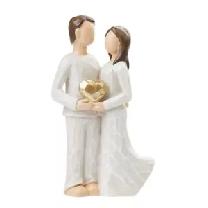 Deko-Figur Tortenfigur "Paar mit Herz" Hochzeit 8,3 cm - Bild 1 von 1