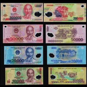 200,000 50,000 20,000 10,000 Vietnam Dong VND New Uncirculated Authentic Set COA - Picture 1 of 3