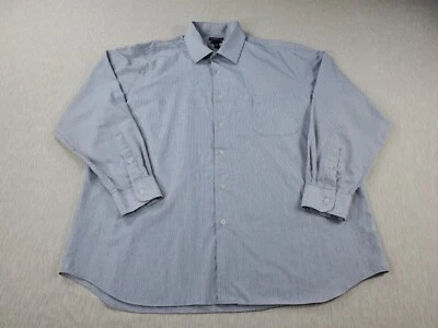 Camisa Croft & Barrow Calce Clásico Para Hombre XL Manga Larga Ligera Azul Rayas Foto 1 de 4