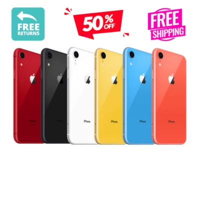 Apple iPhone XR iOS 4G 64GB Screen 6.1" Unlocked TMobile Verizon Att Smartphone - Image 1 of 4